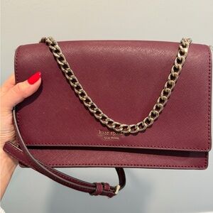 Kate Spade Plum Crossbody Bag with Chain Strap